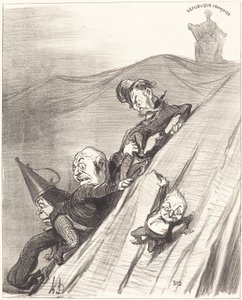 Een gevaarlijk pad door Honoré Daumier