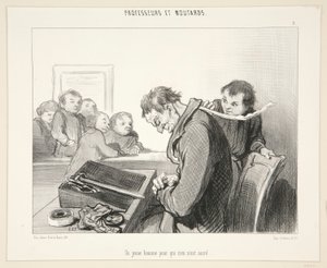 Een Jonge Man voor wie niets door Honoré Daumier