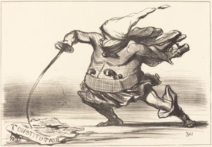 Een Matamore die een... laars draagt door Honoré Daumier