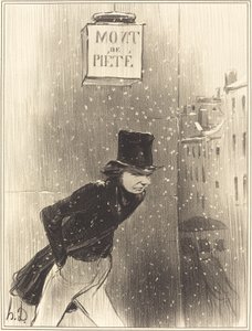 Een Heer onder zijn zaken door Honoré Daumier