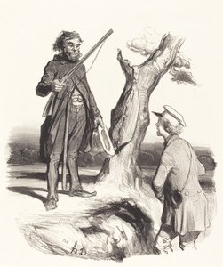 Een arme vader van een gezin die... door Honoré Daumier