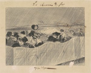 Een plezierige reis van Parijs naar Orléans door Honoré Daumier