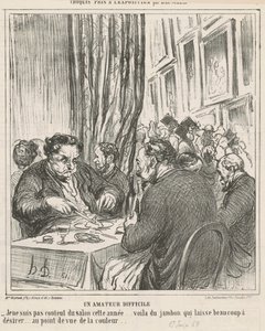 Een moeilijke liefhebber door Honoré Daumier