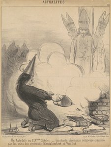 Een autodafe in de 19e eeuw door Honoré Daumier