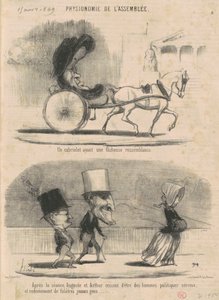 Een cabriolet met een ongelukkige gelijkenis... door Honoré Daumier