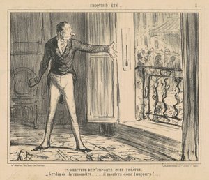 Een directeur van een willekeurig theater door Honoré Daumier