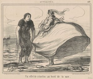 Een effect van crinoline aan zee