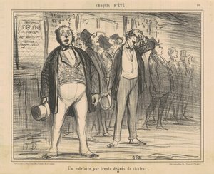 Een Tussenstuk, bij Dertig Graden Warmte door Honoré Daumier