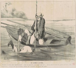 Een man overboord door Honoré Daumier