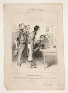 Un homme sauvé malgré lui door Honoré Daumier