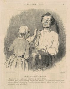 Een Feestdag en Bretels door Honoré Daumier