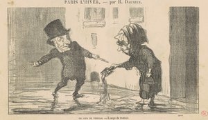 Een dag van ijzel door Honoré Daumier