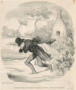 Een heer die de gewoonten van bijen wilde bestuderen