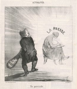 Een vadermoord door Honoré Daumier