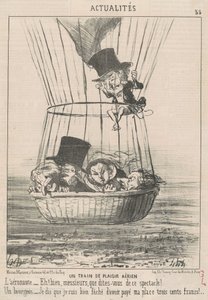 Een luchtige plezier trein door Honoré Daumier
