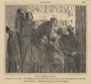 Een eerste voorstelling van de beurs door Honoré Daumier