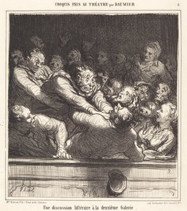 Een literaire discussie in de tweede galerij