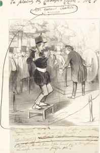 Een Geëlektrificeerde Strijder door Honoré Daumier