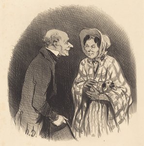 Een Nieuwe Kennis door Honoré Daumier