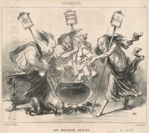 Een slechte keuken door Honoré Daumier
