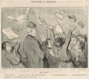 Een oproer door Honoré Daumier