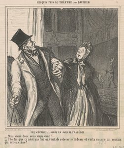Een vergissing in het Odéon door Honoré Daumier