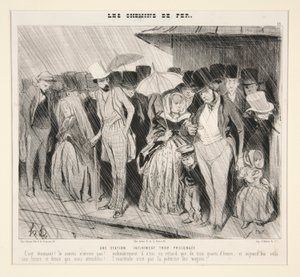 Une station infiniment trop prolongée: C door Honoré Daumier