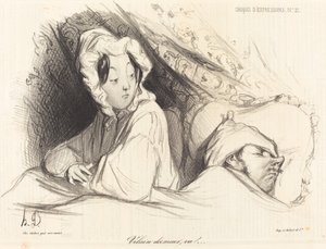 Slechte slaper, ga! door Honoré Daumier