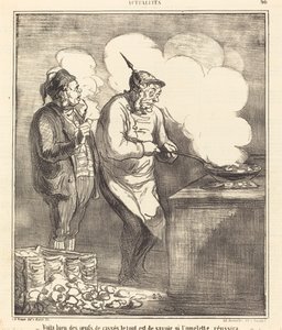 Daar zijn veel eieren gebroken... door Honoré Daumier