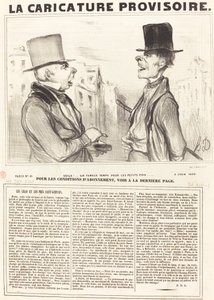 Kijk!... een geweldig weer voor de doperwten door Honoré Daumier