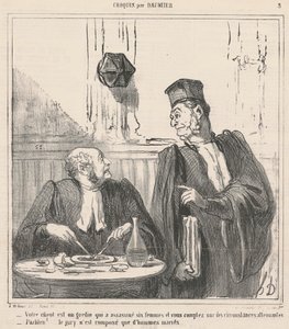 Uw klant is een schurk... door Honoré Daumier