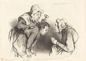 Je zult zien!... het zal het bloed stoppen... door Honoré Daumier