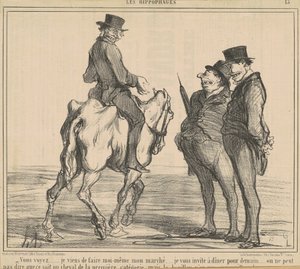Je ziet ... ik heb net ... mijn boodschappen gedaan ... door Honoré Daumier