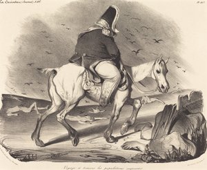 Reis door de enthousiaste menigten door Honoré Daumier