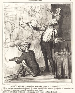 Zicht op een atelier... voor de tentoonstelling door Honoré Daumier