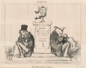 Gezicht genomen op Père Lachaise door Honoré Daumier