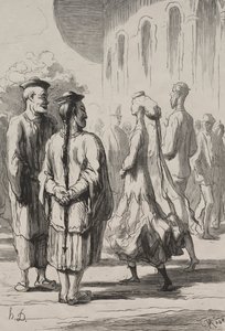 Wie zijn de Echte Chinezen? door Honoré Daumier