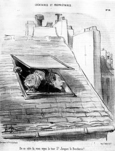 van deze kant zie je de St. Jacques Toren de Boucherie!... , genomen uit 