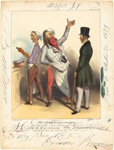 Mr. de Robert Macaire Restaurateur door Honoré Daumier and Edouard Bouvenne