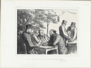 "- Ik heb nog nooit zo gelachen als op de begrafenis van Bourdins dochter......." (Henri Monnier), plaat 303 uit Souvenirs d