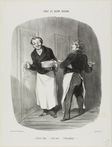 "- Open..... ik ben het.... de kalfsstoofpot!," plaat 17 uit Tout Ce Qu