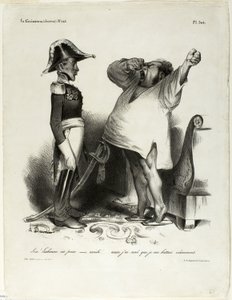 "Sire! Lissabon is veroverd. - aaaah!!.. en ik droomde dat ik moedig had gevochten!" plaat 304 door Honoré Victorin Daumier