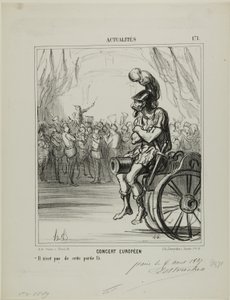 Een Europees concert. Niet toegestaan om deel te nemen aan dit deel, plaat 171 van Actualités door Honoré Victorin Daumier