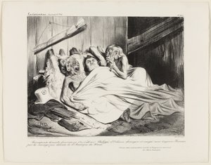 Een eerlijke beloning die in 1800 door de preutse wilden van Noord-Amerika werd geschonken aan Louis-Philippe van Orléans, chirurg en expatriate, maar nog steeds een Fransman. (Ik groet u, gracieuze Black Lady, de Heer is met u.) Een Namaquan Ave Maria, pl door Honoré Victorin Daumier