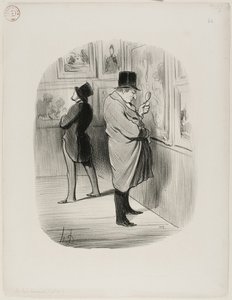 Een ware kunstliefhebber, bord 66 uit Les Bons Bourgeois door Honoré Victorin Daumier