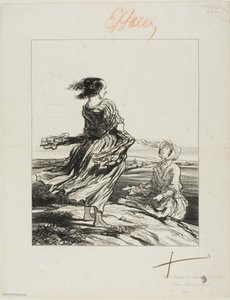 Een activiste, uit Les Femmes Socialistes door Honoré Victorin Daumier