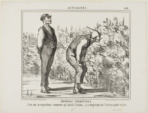 Emoties van het platteland. "- Moet zien hoe de wijn groeit... heb het nog nooit gezien...," plaat 436 uit Actualités