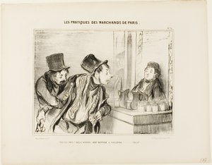 "Is alles betaald En we hebben niemand beledigd... Dag," plaat 31 van Types Parisiens door Honoré Victorin Daumier