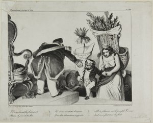 "Van uw gehoorzame onderdanen ontvangt u op uw eredag deze twee bescheiden bossen bloemen. Ze zullen u verheugen, want alleen het Franse volk heeft de kosten op zich genomen." plaat 486