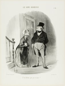 "Hij is een Laaaand-Looooord geworden!", plaat 18 uit Les Bons Bourgeois door Honoré Victorin Daumier